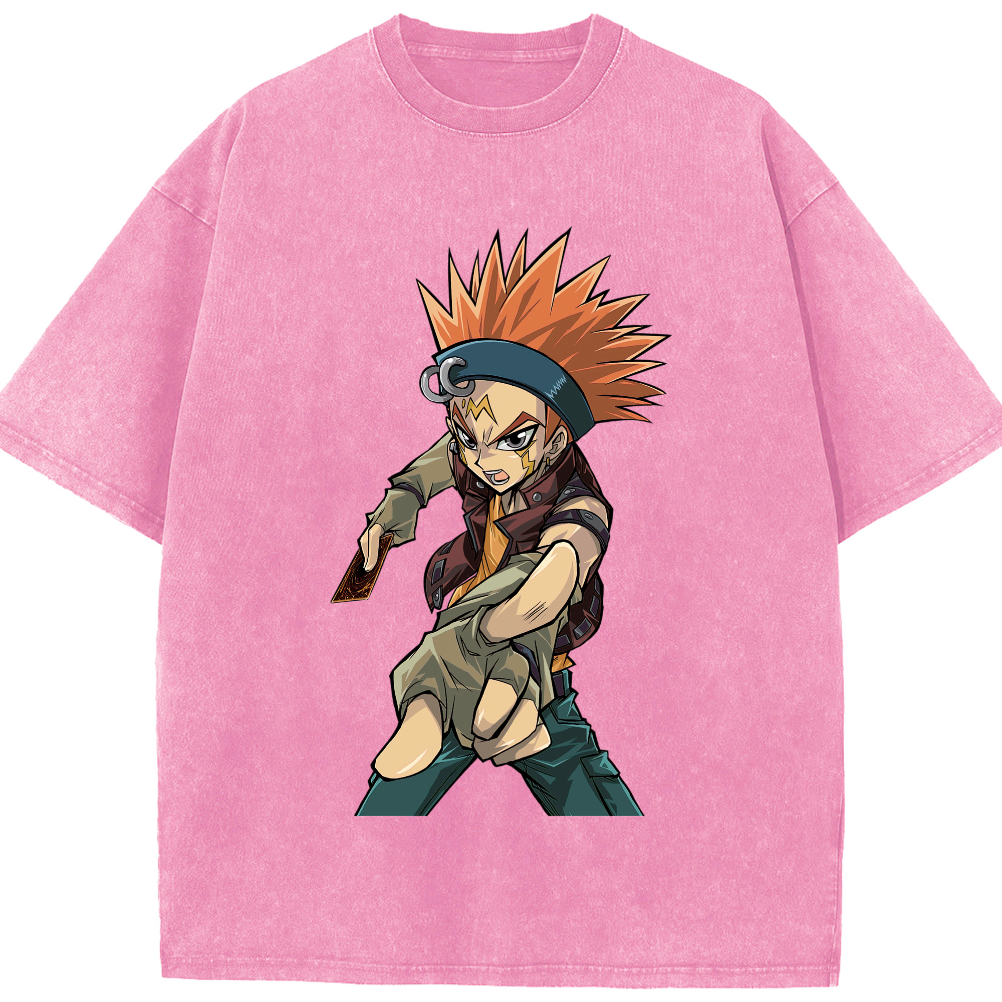 （画像用） 遊☆戯☆王 Yu-Gi-Oh! 綿100% ヴィンテージ風 半袖Tシャツ（フロントプリント）